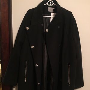 Asos Curve black wool jacket size 20 with buttons